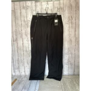 Men's Black Omni-Tech Waterproof Snow Stretch Woven Pants Size 36 X 30